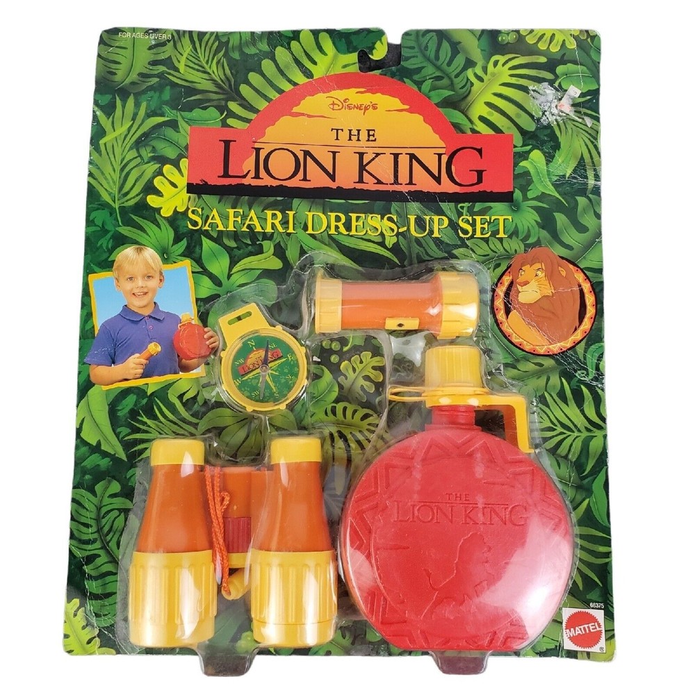 RARE Vintage Mattel Disney The Lion King Safari Dress Up Kit NEW